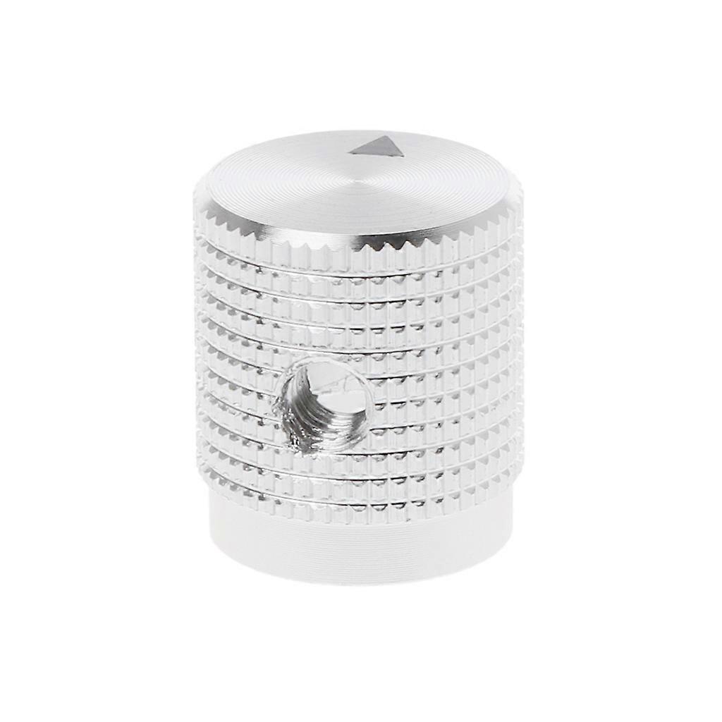 Solid Machined Metal Aluminum Rotary Encoder Potentiometer Volume Switch Knobs Amplifier Control Volume Button Knob  silver with label