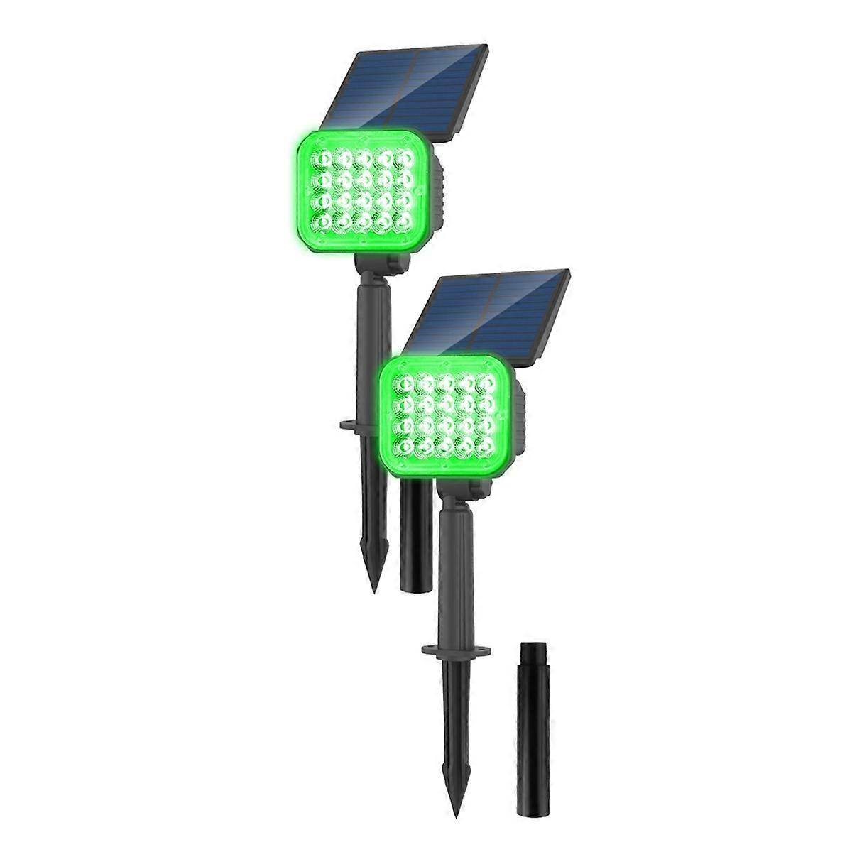 2stk sol led lys super lys grøn græsplæne lys