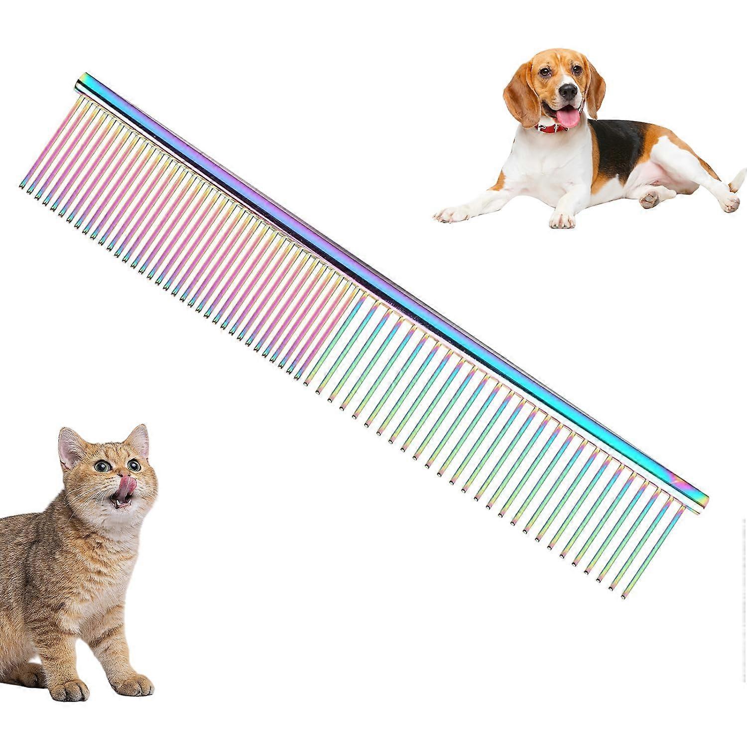 Metal comb for dogs, dog combs to clean feathers, knots and confusion
