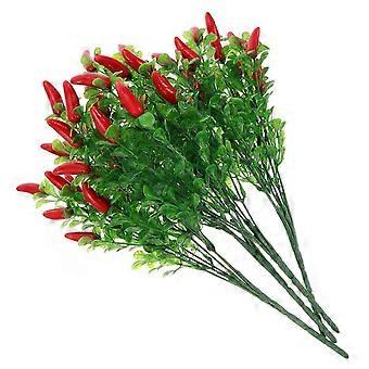 4pcs Plastic Simulation Pepper Bouquet Durable Fake Chili Bouquet for Home