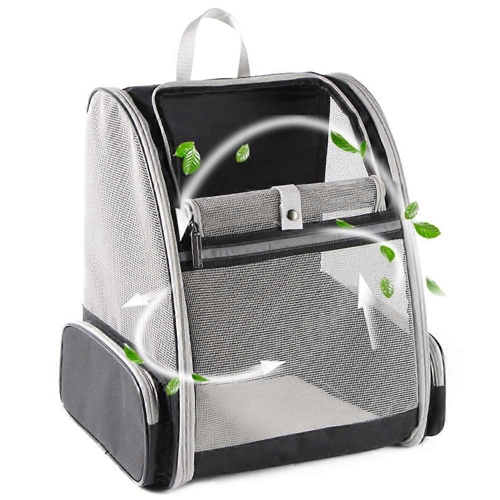 Bubble Backpack Pet Carrier for Cats and Dogs, Black, Durable Material, Comfortable Design, Travel-Friendly Size