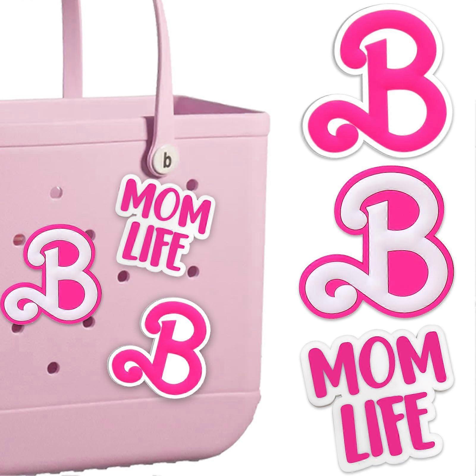 مجوهرات من 3 قطع لمرفقات الحقائب ، جميع الموديلات الأصلية متوافقة مع حقيبة Bogg ، مجموعة مجوهرات زخرفية لحقيبة اليد ، حقيبة الشاطئ الوردي B