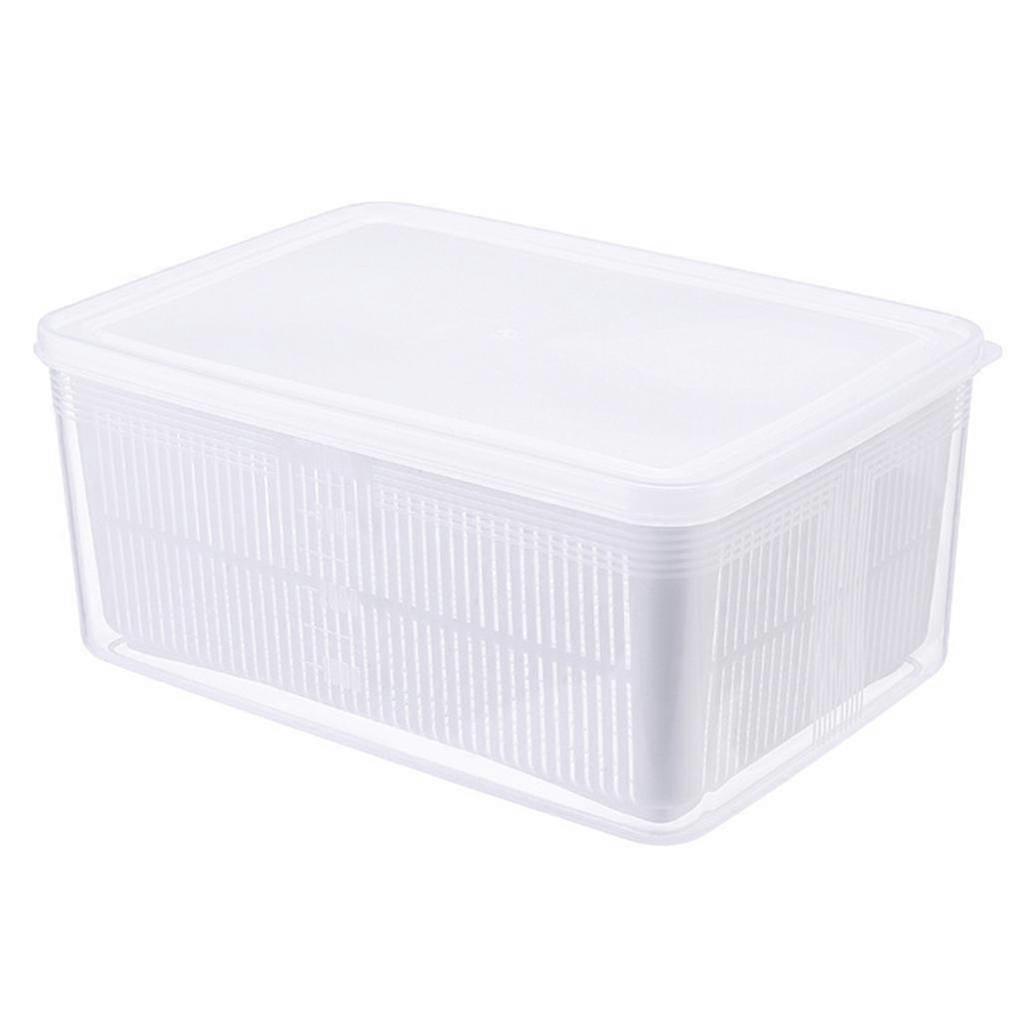 Vegetable Fruit Drain Basket Container Household Kitchen Storage Supplies White