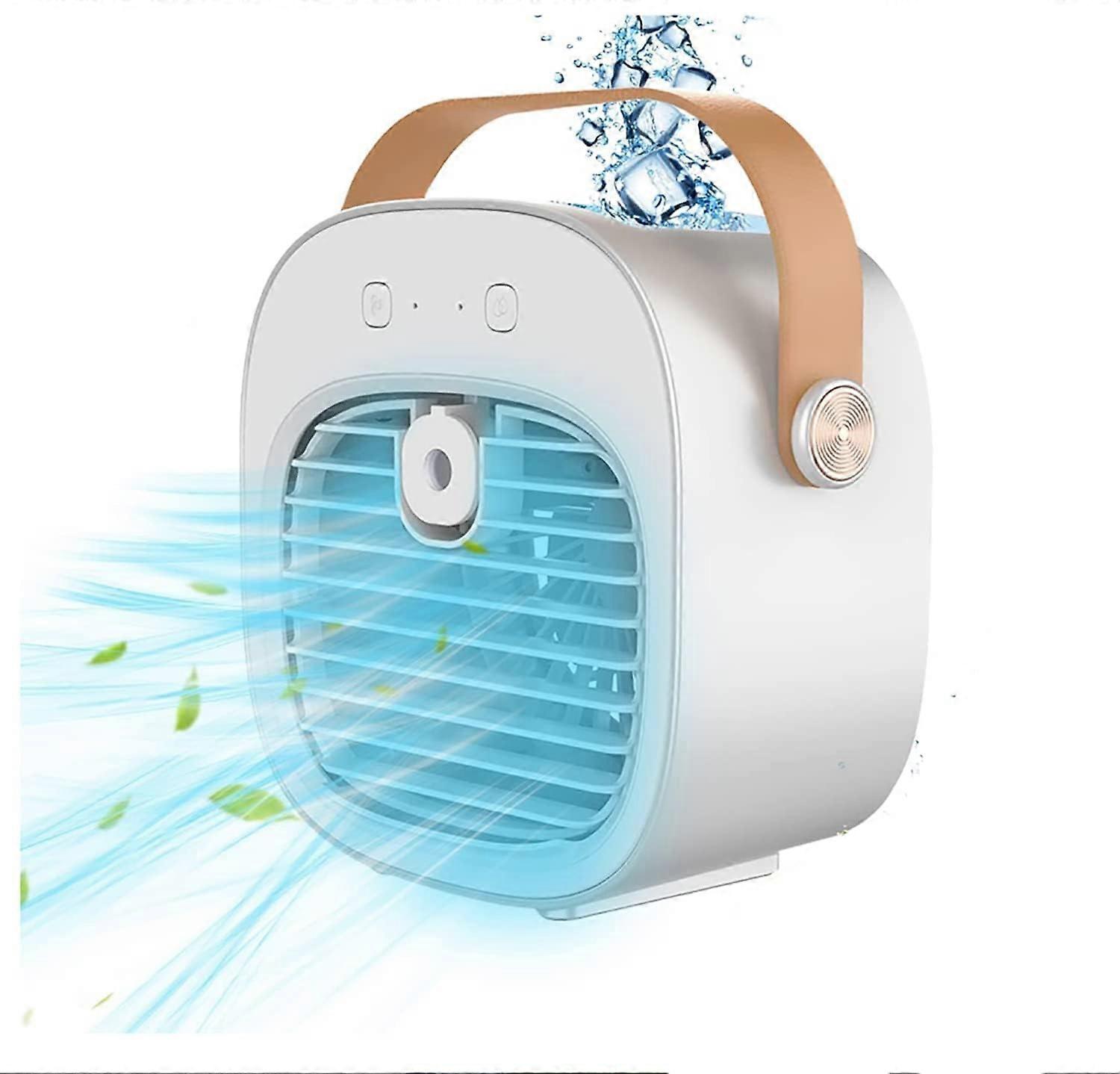 3 In 1 Table Fans Air Conditioner Humidifier Quiet Desk Fan 3 Speeds Compact