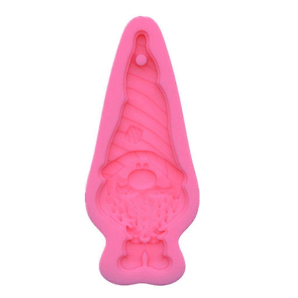 Santa Claus Little Dwarf Keychain Epoxy Mold with Hole Keyring Pendant Mold
