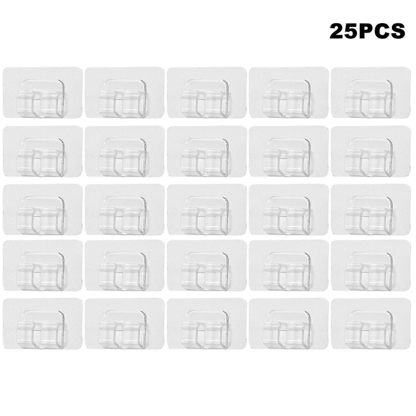 25pcs Indoor Multi-Functional String Lights Clip with Adhesive Strips - Heavy Duty Organizer