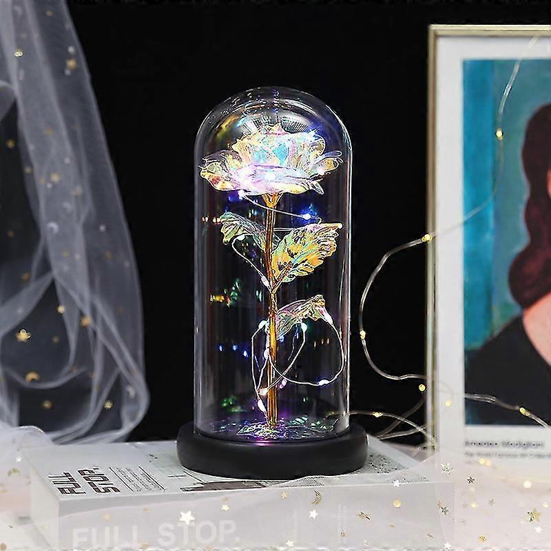 ガラスドームの永遠のバラの美しさと動物のローズキットは、女性のお母さんプレゼントのための人工花ローズギフトを導いた