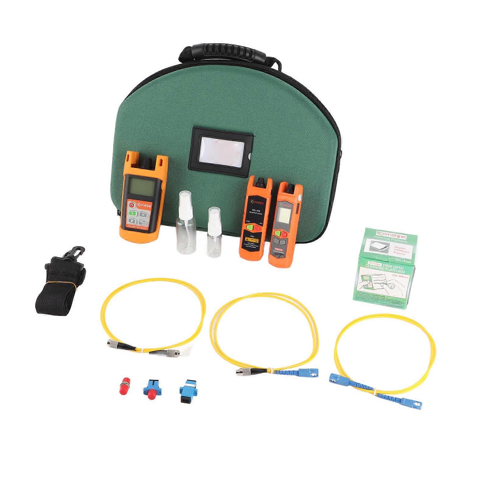 Fiber Optic Loss Tester High Accuracy Power Meter Optical Light Source Visual Fault Locator Kit