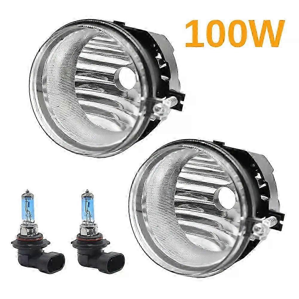 Kompatible 2 Stück Auto Front Nebelscheinwerfer Baugruppe + 9005 H10 Weiß Halogenlampe Ersatz für Jeep Kompass 2007 2008 2009