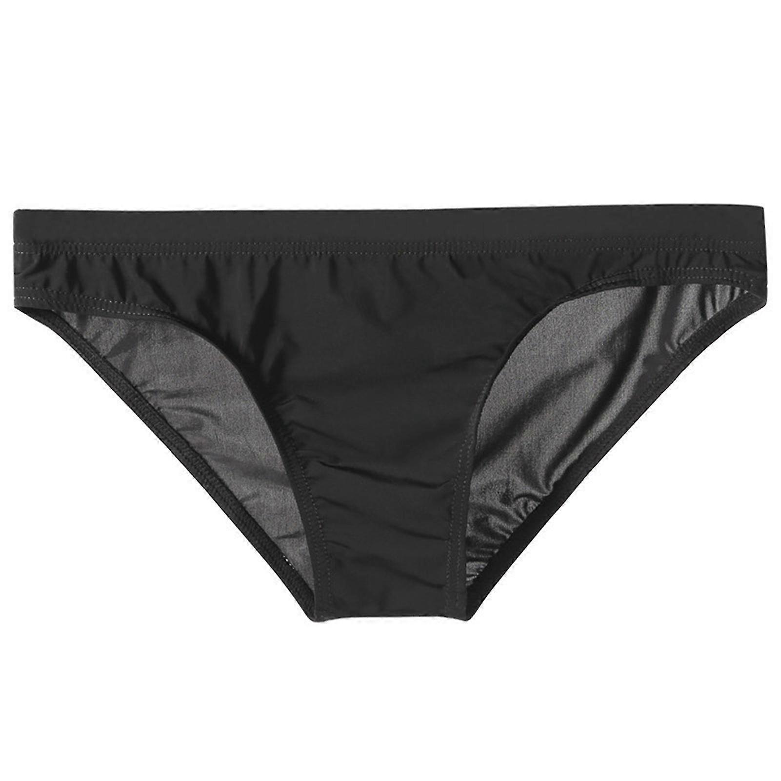 Comfortable and Breathable Low Waist Briefs with Stretchy Ice Silk Material and Sleek Transparent Design