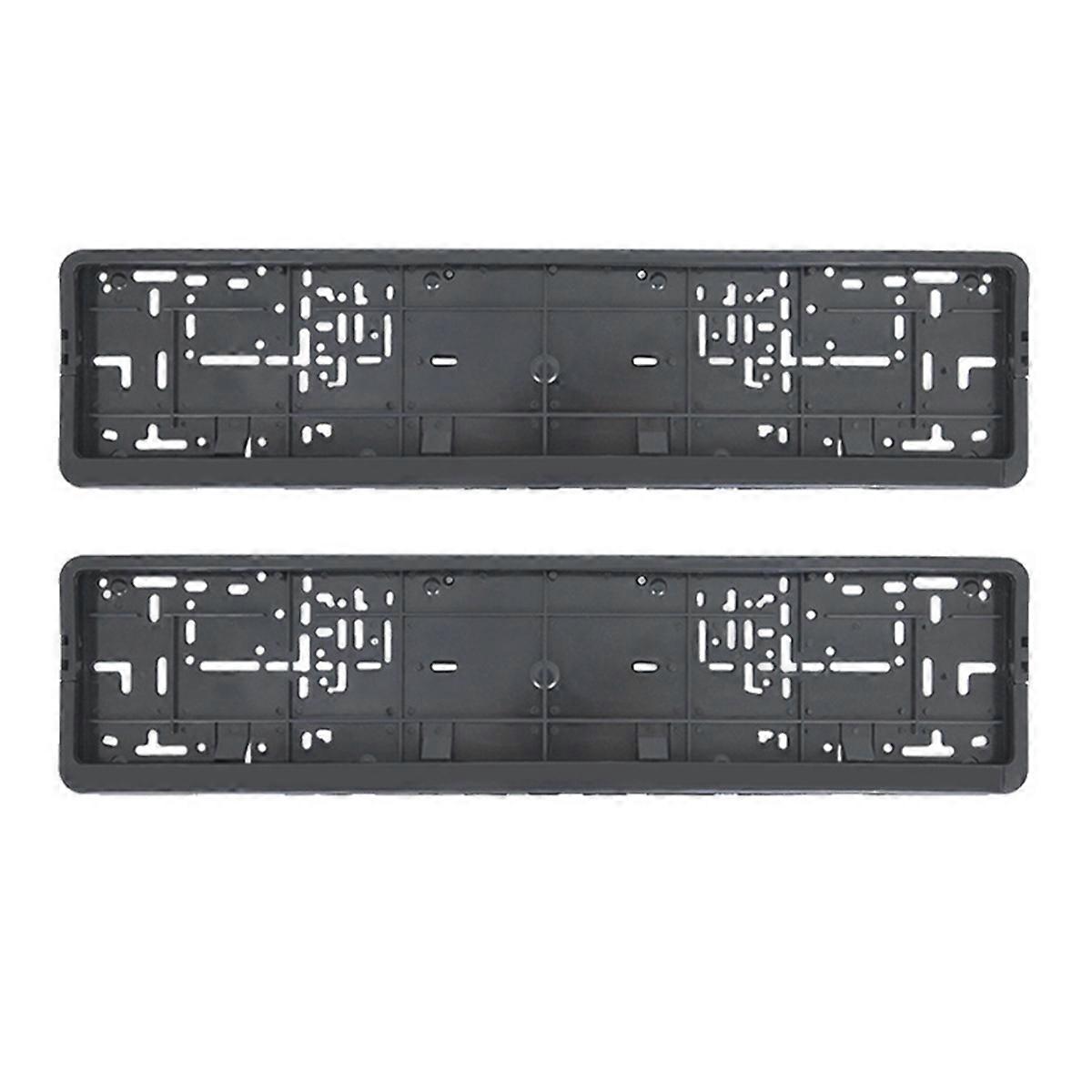 2pcs European License Plate Frame Auto Accessory Waterproof Holder with Mounting License Plate Europ