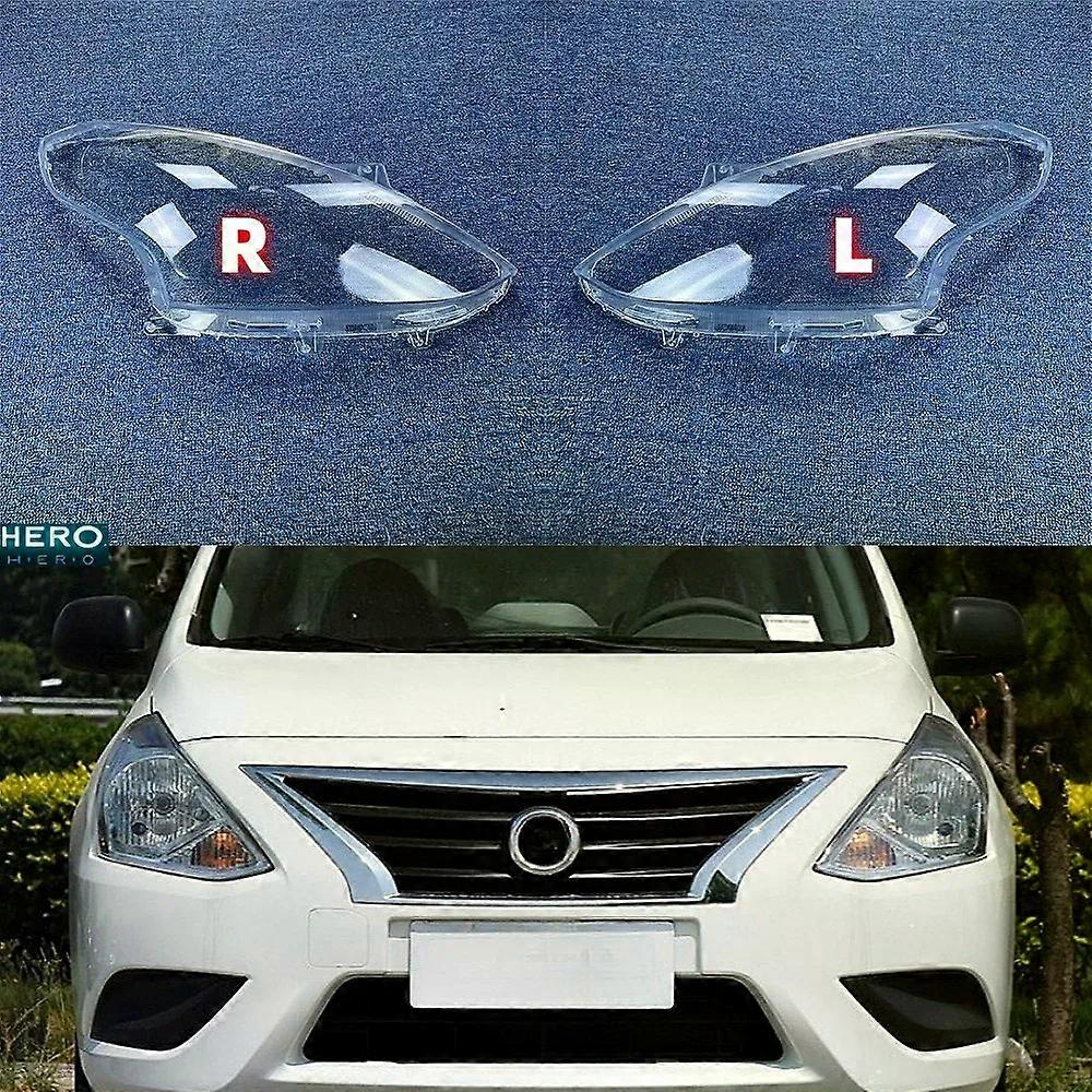 ExquisiteFor Nissan Sunny 2014 2015 2016 2017 Front Headlight Cover Transparent Headlamp Lamp Shell Replace Original Lampshade Plexiglass