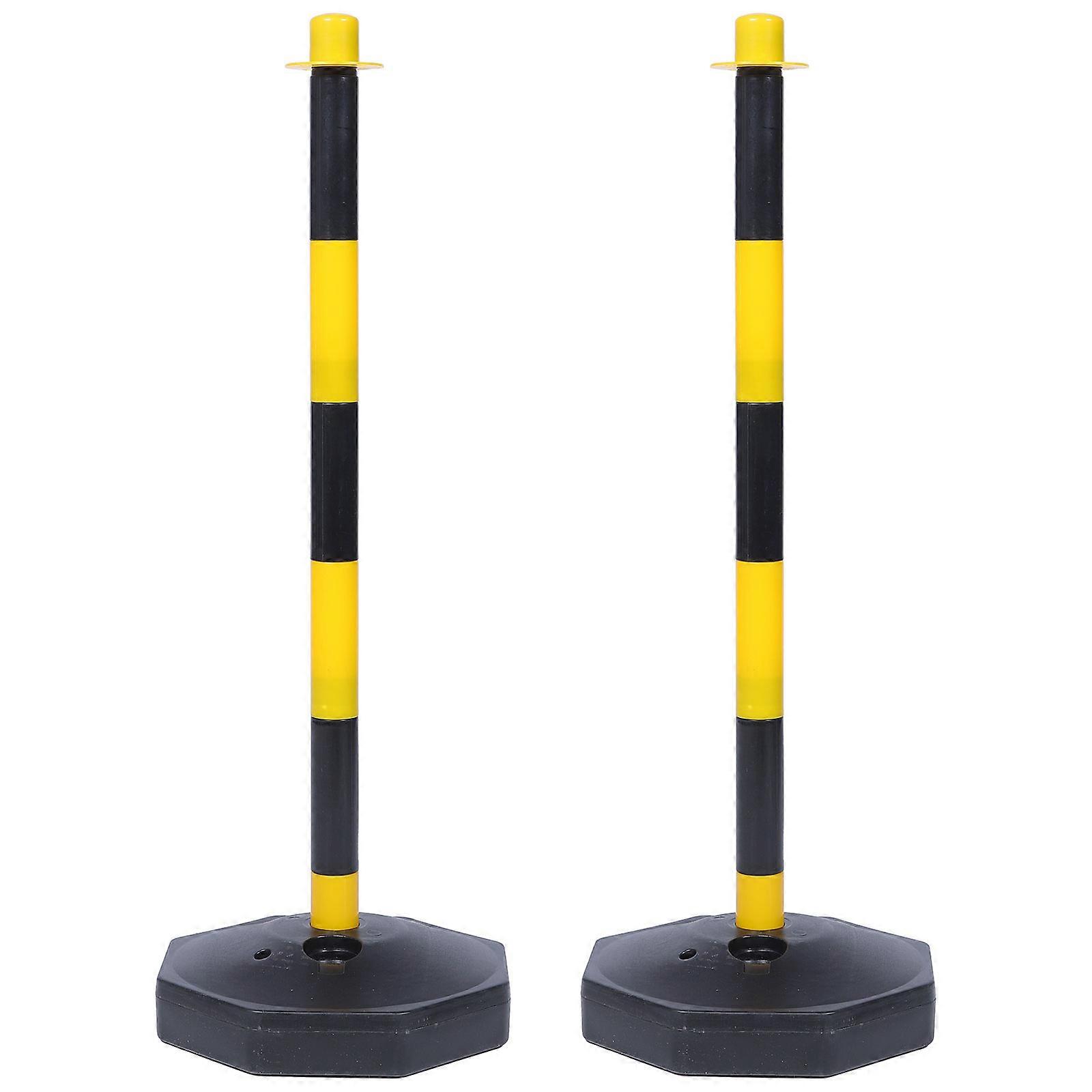 Water Fillable Warning Column Traffic Cones with Stable Hollow Base Plastic Delineator Posts for Parking Garages and Driveway Safety