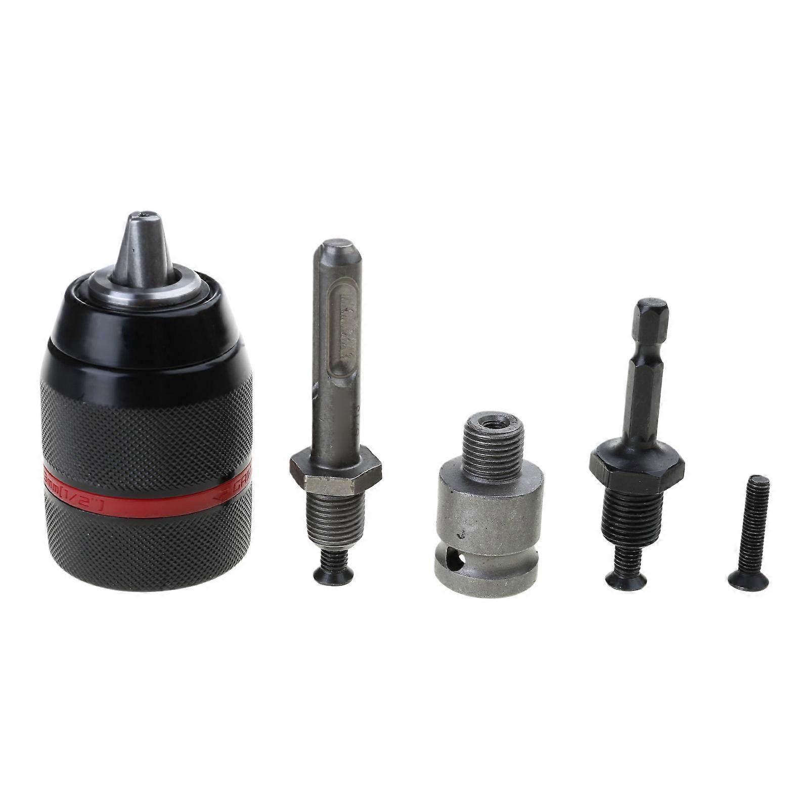 Keyless Threaded Metal Drill Chuck Hex Shank Square Quick Grip Adapter Chuck for Drill Bits Screwdriver Tap Socket