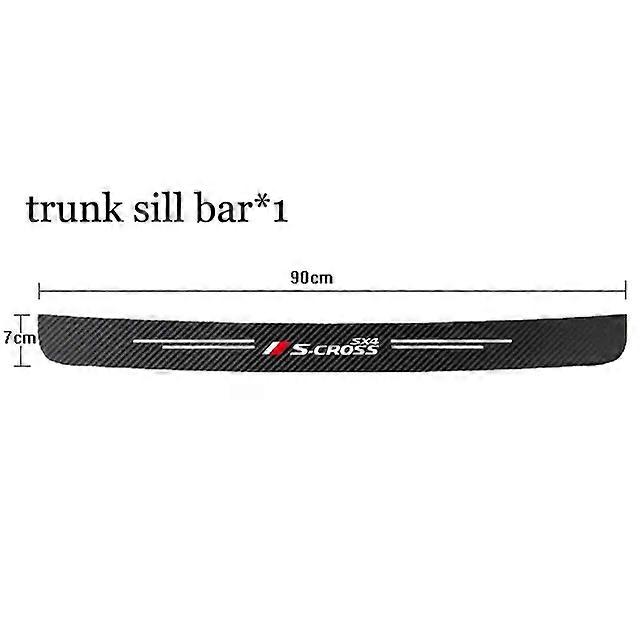Car Door Threshold Scuff Plate Door Sill Suitable for Suzuki Scross SX4 S-CROSS Carbon Fiber Car Trunk Rear Bumper Stickers Accessories