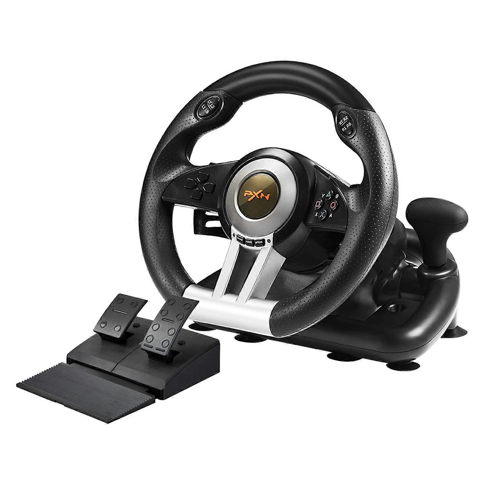 PC Racing Steering Wheel V3II USB with Pedals for Windows PC, PS3, PS4, Xbox One, Switch, Xbox Series X/S Gaming Simulator