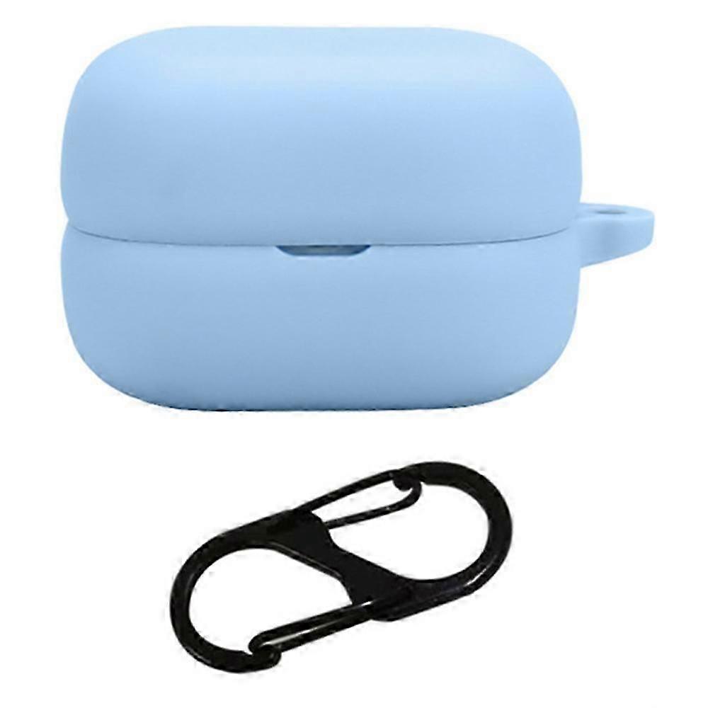For Sony Linkbuds Open Wf-l910 Case Bluetooth Earbud Silicone Cover With Anti-lost Buckle - Sky Blue