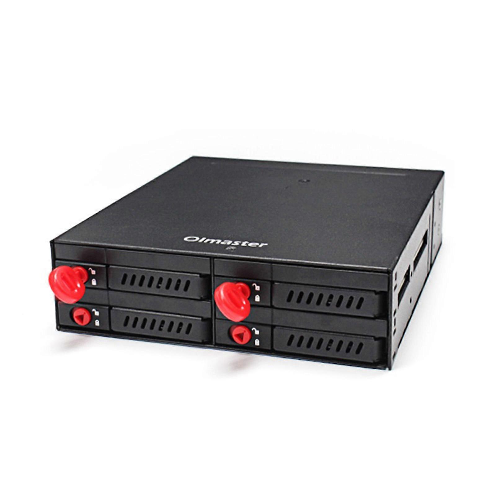 4-Bay 2.5inch Sata SSD HDD Hot Swap Mobile Rack/Enclosure Hard Disk Enclosure Rack Data Storage for 5.25 Drive Bay
