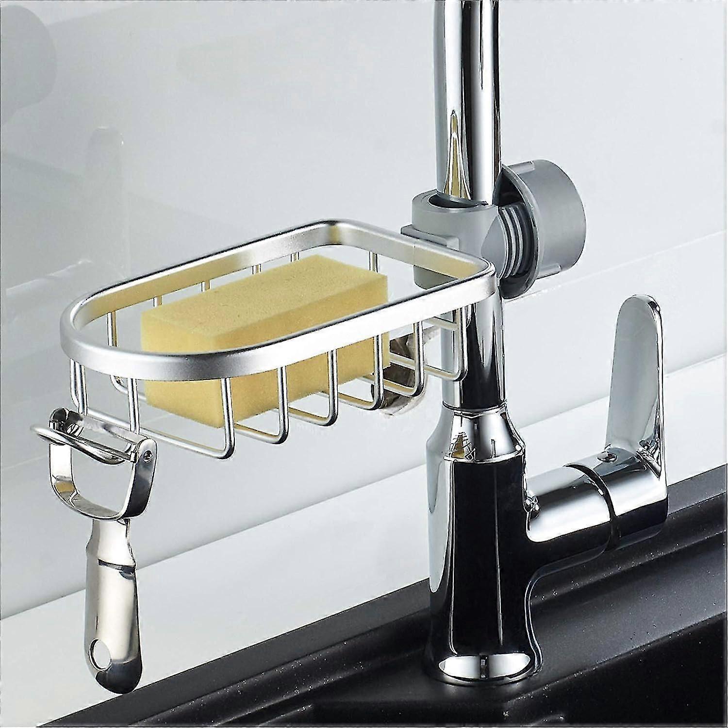 Sink Storage Rack Adjustable Drainer (Silver)