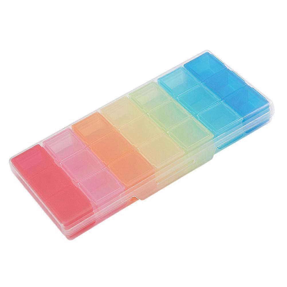 Compact Pill Organizer, Clearly Marked Sections for Daily Medicine, Easy Access Layout