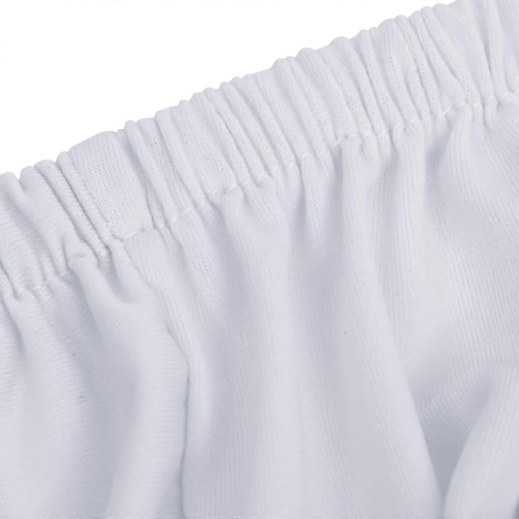 Elasticated Fitted Bed Sheet Soft Polyester White Wrinkle-Free Durable Lightweight Comfortable Washable for King Size Mattres