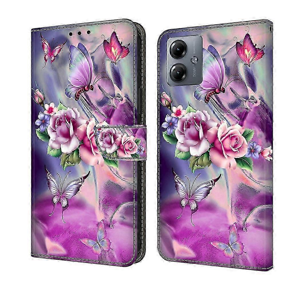 Crystal 3d Leather Case For Motorola Moto G14