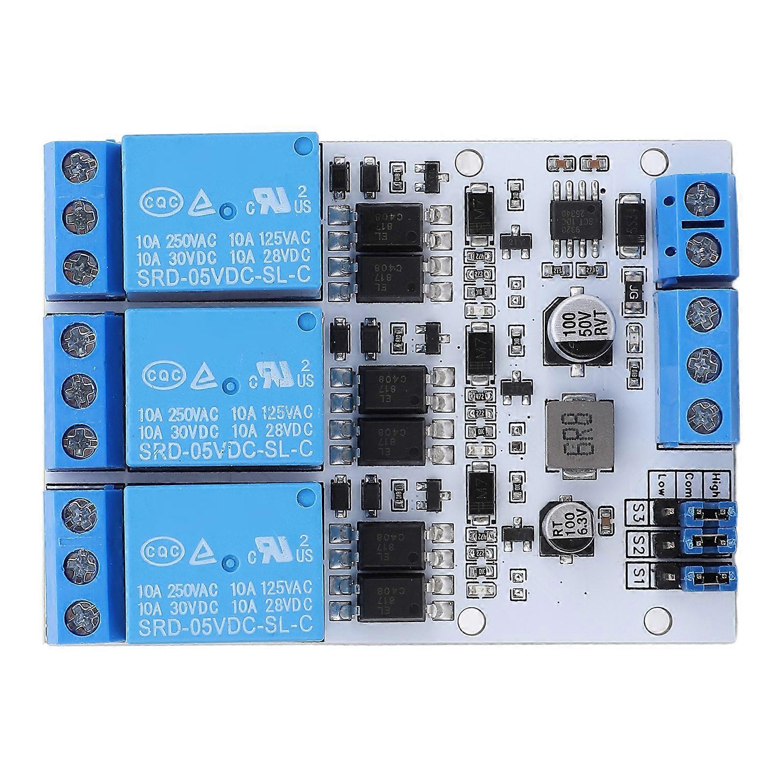 GPIO Relay Module 3 Channel Adjustable Over Current Guard with Optocoupler Isolation
