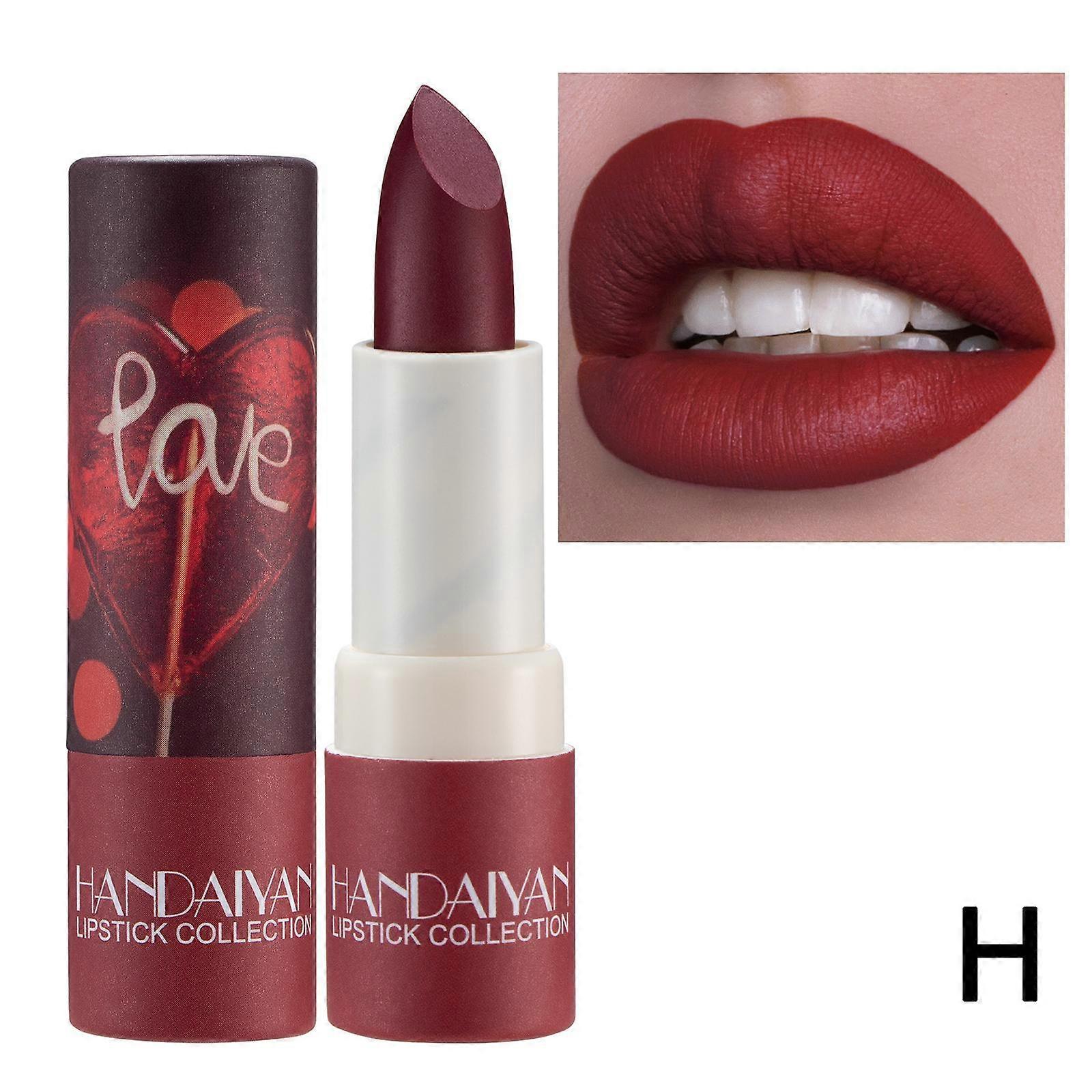 08(H)$HANDAIYAN Han Daiyan velvet mist feeling not easy to fade nude color lipstick matte new color paper tube lipstick