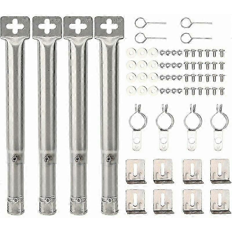 2025 4 Universal Adjustable Stainless Steel Grill Replacement Burners