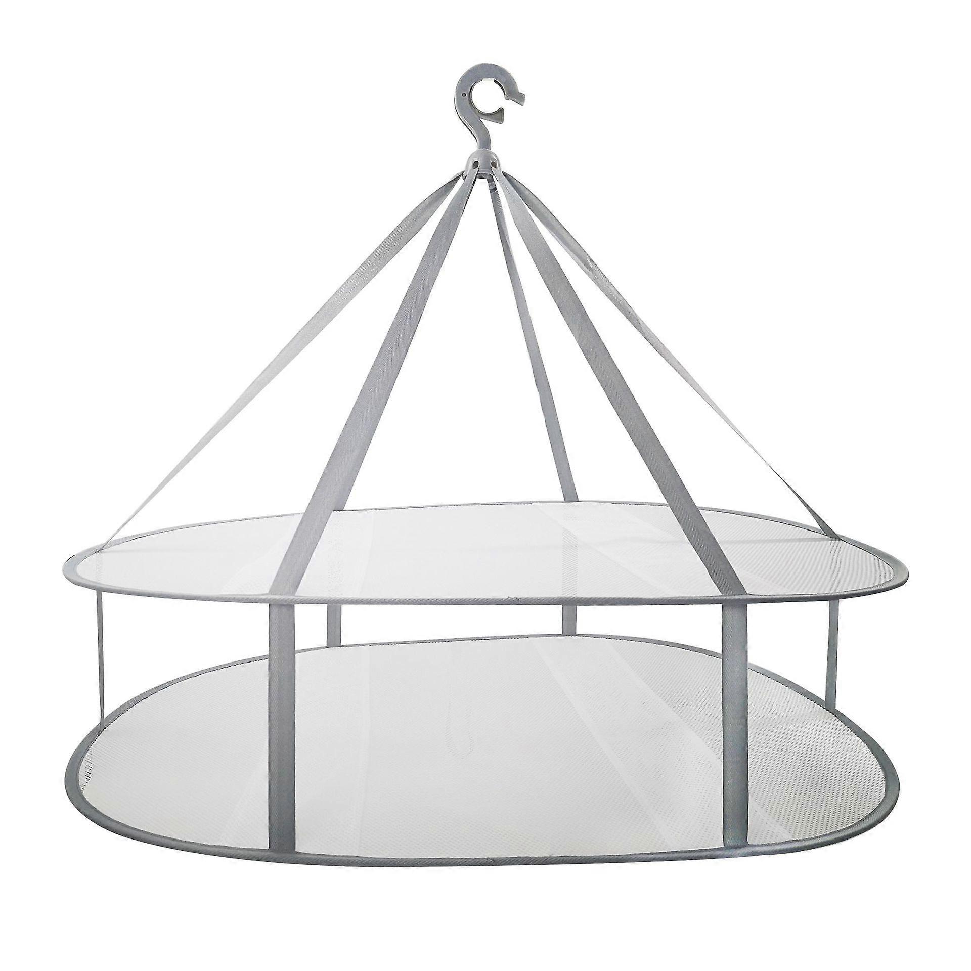 Drying rack - sweater dryer rack - 2-layer - Polyester - Foldable - mesh - hanging - Portable Clothes Rack Indoor and Outdoor - Drying net - 77*62 cm