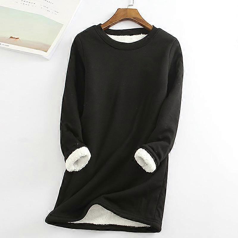 Ladies Winter Pullover Thermal Underwear Jacket Plus Fleece Thickened Fleece Shirt To Keep Warm