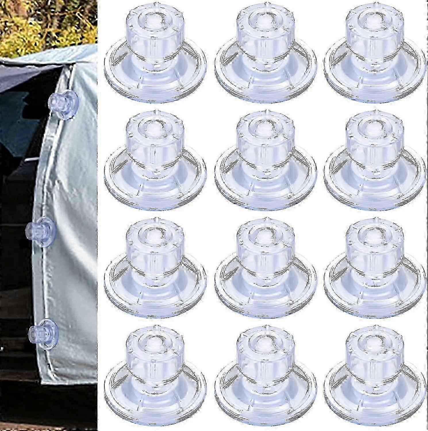 Car Awning Suction Cups 12pcs - 4.5CM Side Canopy Fixing Caps