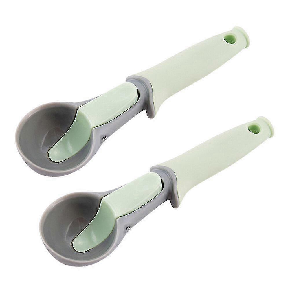 2 Pcs Plastic Ice Cream Spoons Creative Dessert Scoops Serving Spoons
