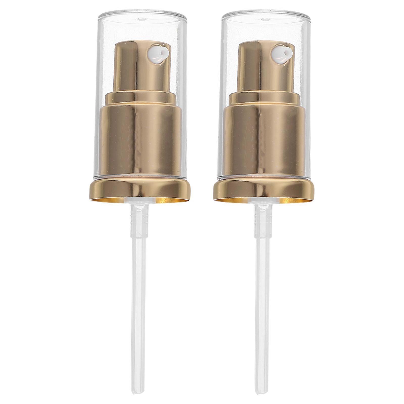 Pump Nozzle 2Pcs Golden Plastic for Bottle Use with No Contamination