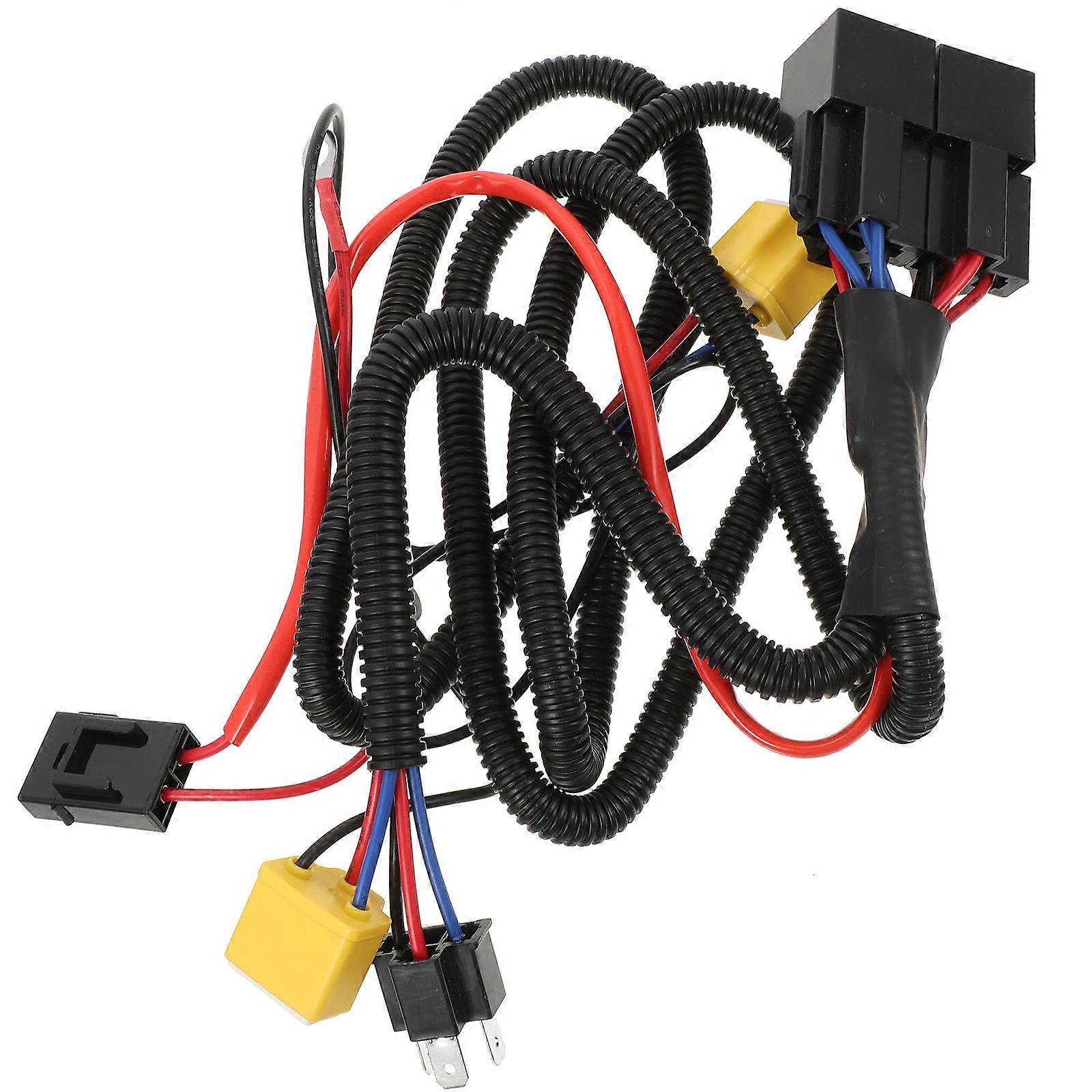 Car Headlight Booster Harness with Enhanced Durability for H4 Models