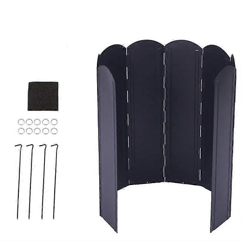 Portable Windshield Camping Stove - Foldable Compact Design, Lightweight, Durable Material, Ideal for Outdoor Cooking