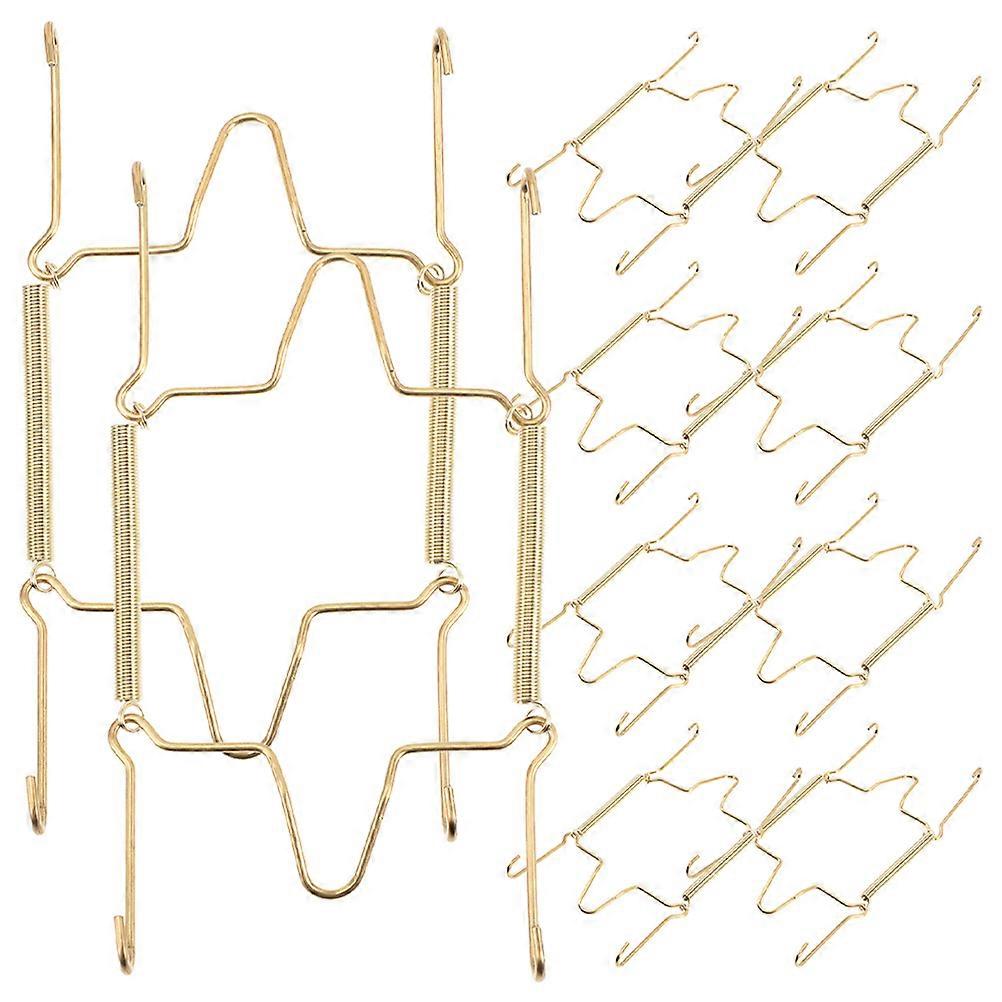Platter Hangers Golden 20.00X9.00X0.80CM Displaying Decorative Plates Home Decoration 10Pcs