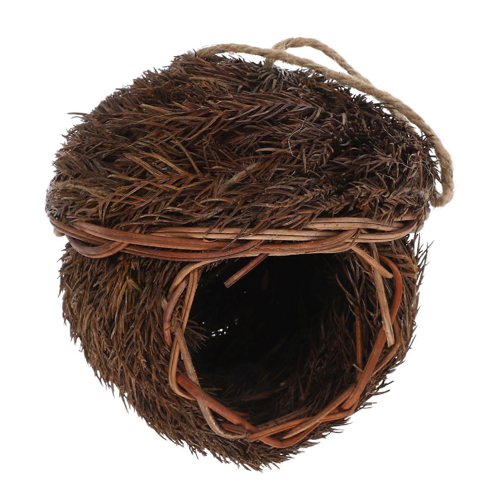 bird nest woven birdhouse pine needle branch