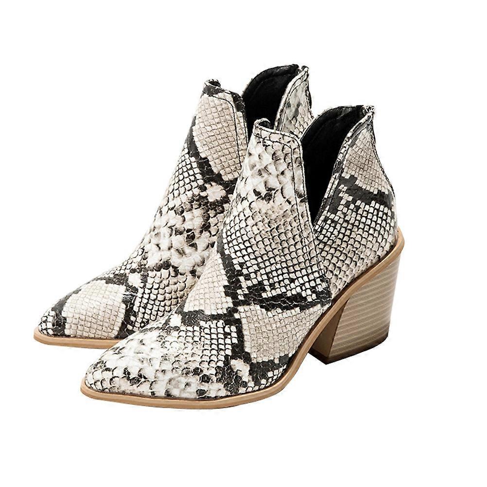 Chunky Heel Boots Ladies Boots Pointed Toe Winter Season Multi Color Stable Walking Rubber Material 1 Pair