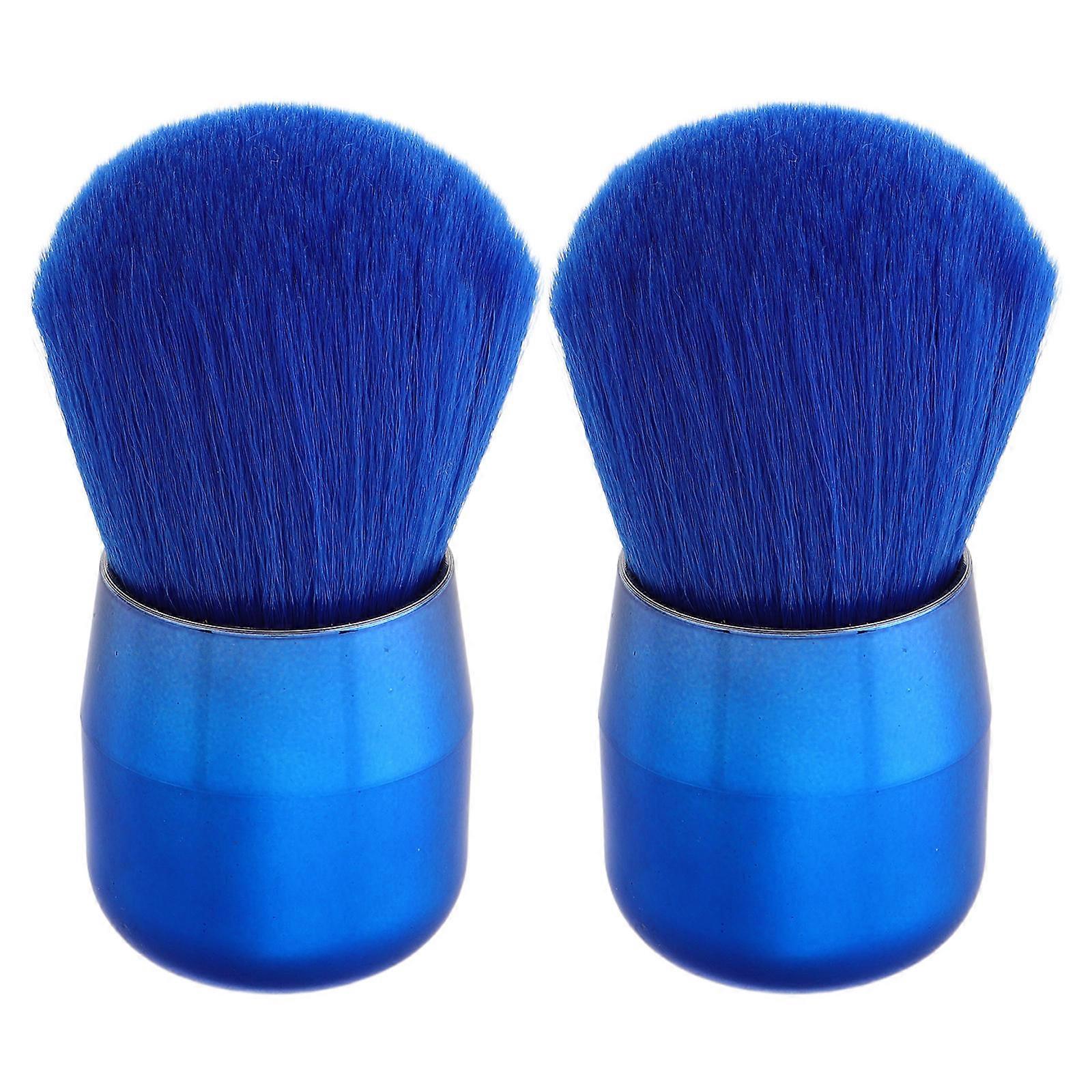 Portable Cosmetic Brushes Quick Application Blush Brush For Color 2Pcs