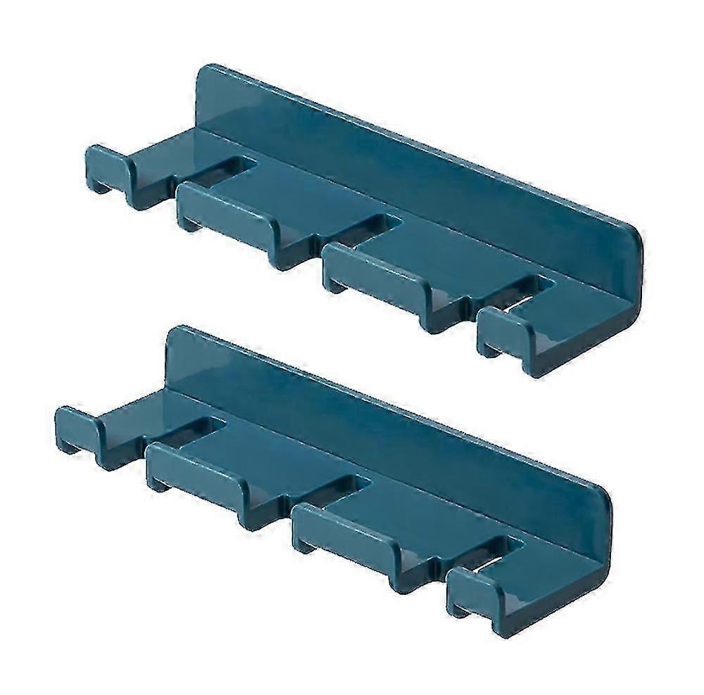 Kitchen And Bathroom Wall-mounted Toothbrush Storage Hook blue)