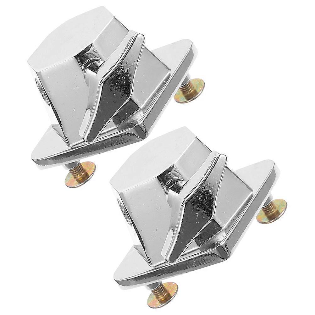 Floor Tom Leg Base Drum Set Leg Base Adjustable Height Silver Plated Iron 2Pcs