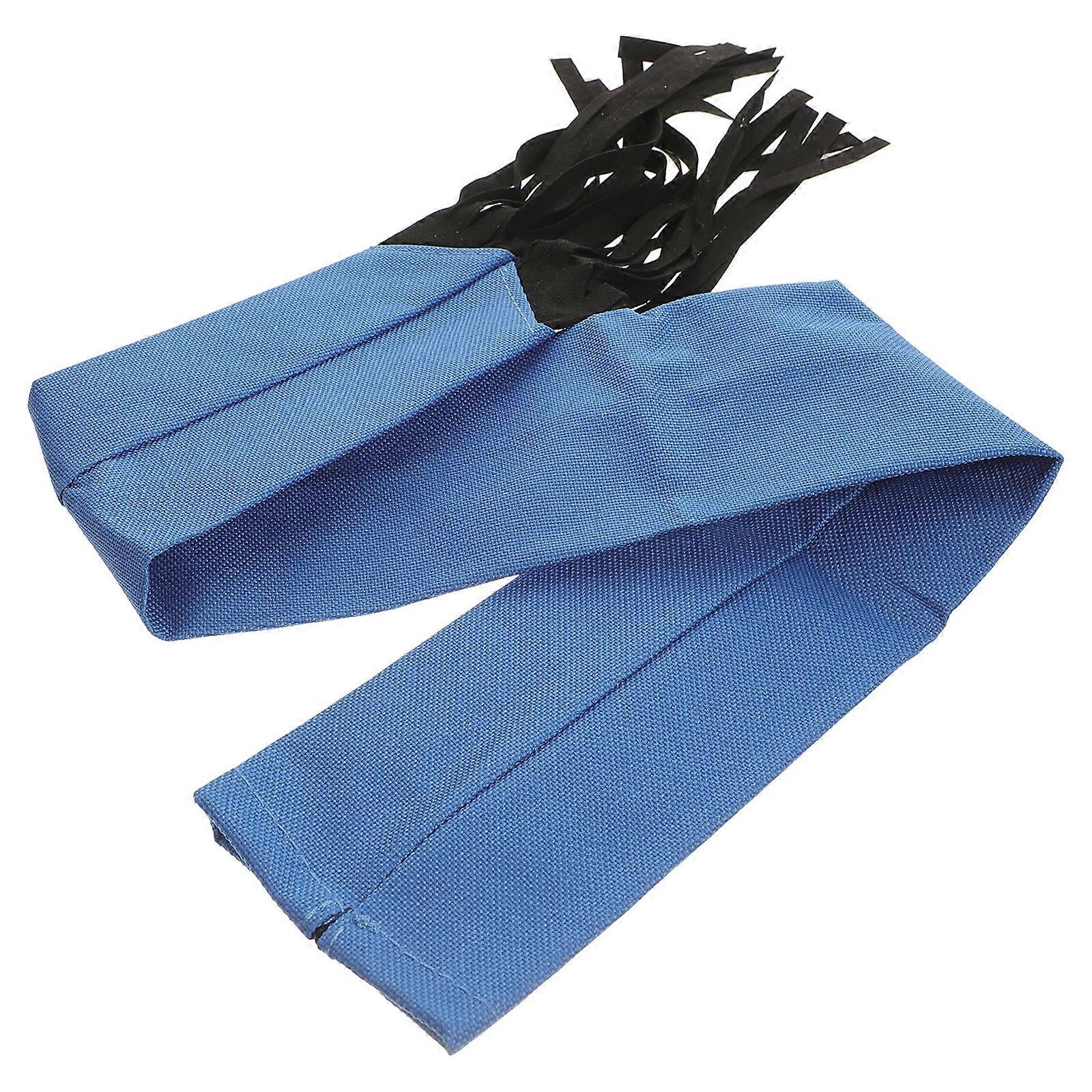 Protection bleue pour queue de cheval, pour usage agricole.