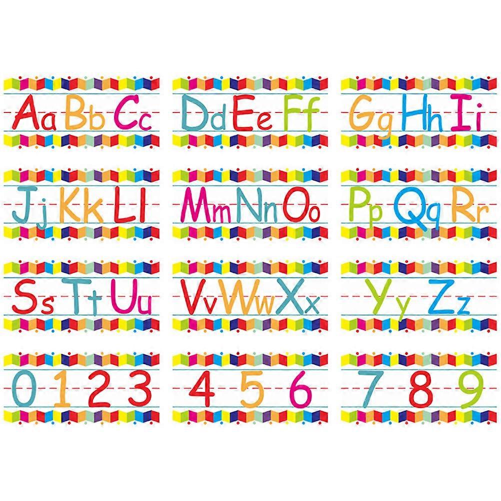 1 Set of Kids Alphabet and Number Wall Stickers for Letter Learning