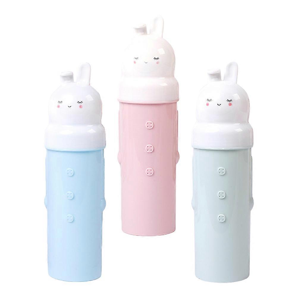 Portable Toothbrush Container Protect Toothbrush and Toothpaste Cup Shape Assorted Color 5.7x22cm 3Pcs