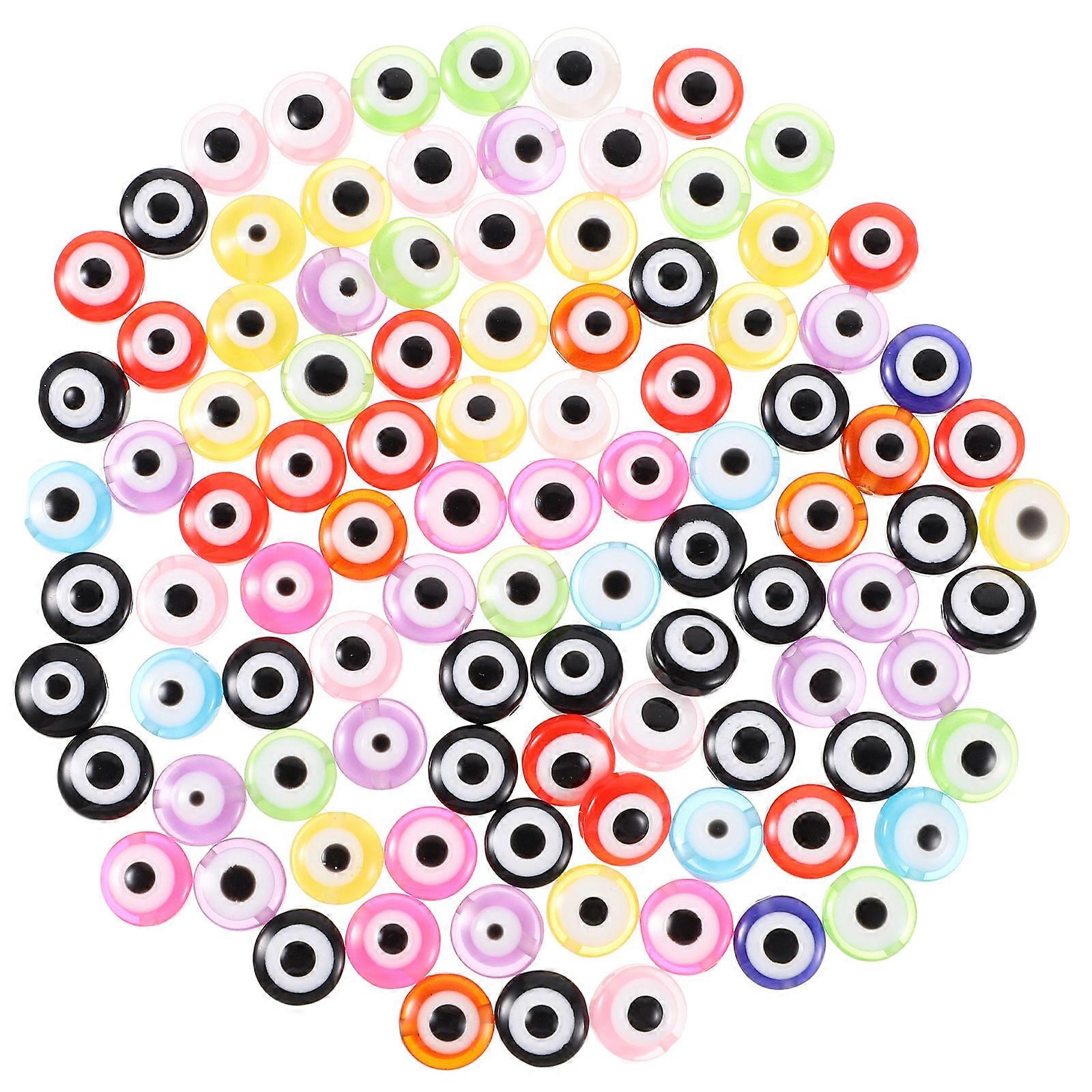 Loose Bead Charm Eye Beads Resin Flat Round Diy For Mother's Day Handicraft Items 200Pcs