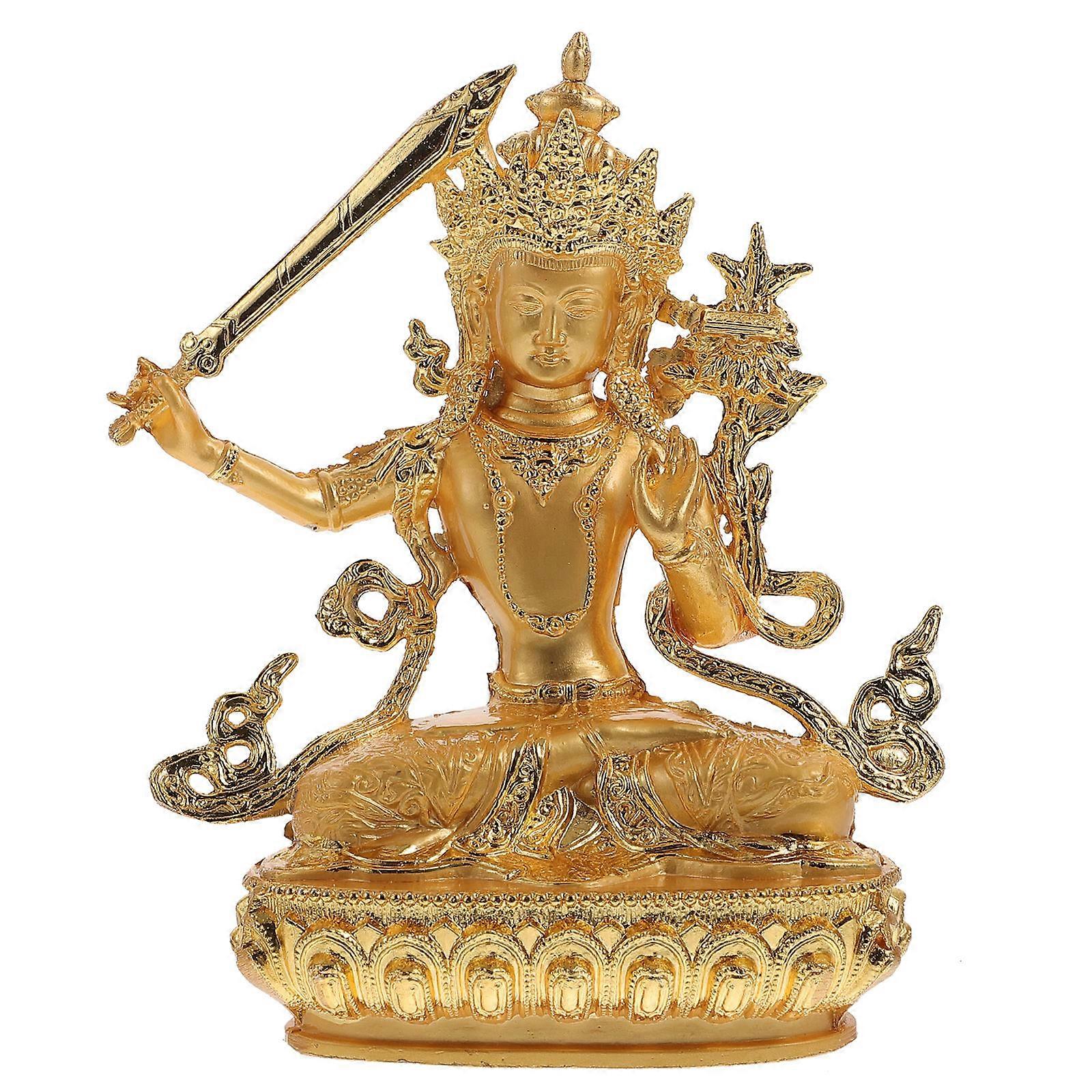الصفحة الرئيسية D茅 المنتجات بوذا مظهر المنحوتات ديكور المنزل ديكور المنزل نمط حي استخدام مكتب ذهبي 12.50X7.00X14.50 سم 1Pack