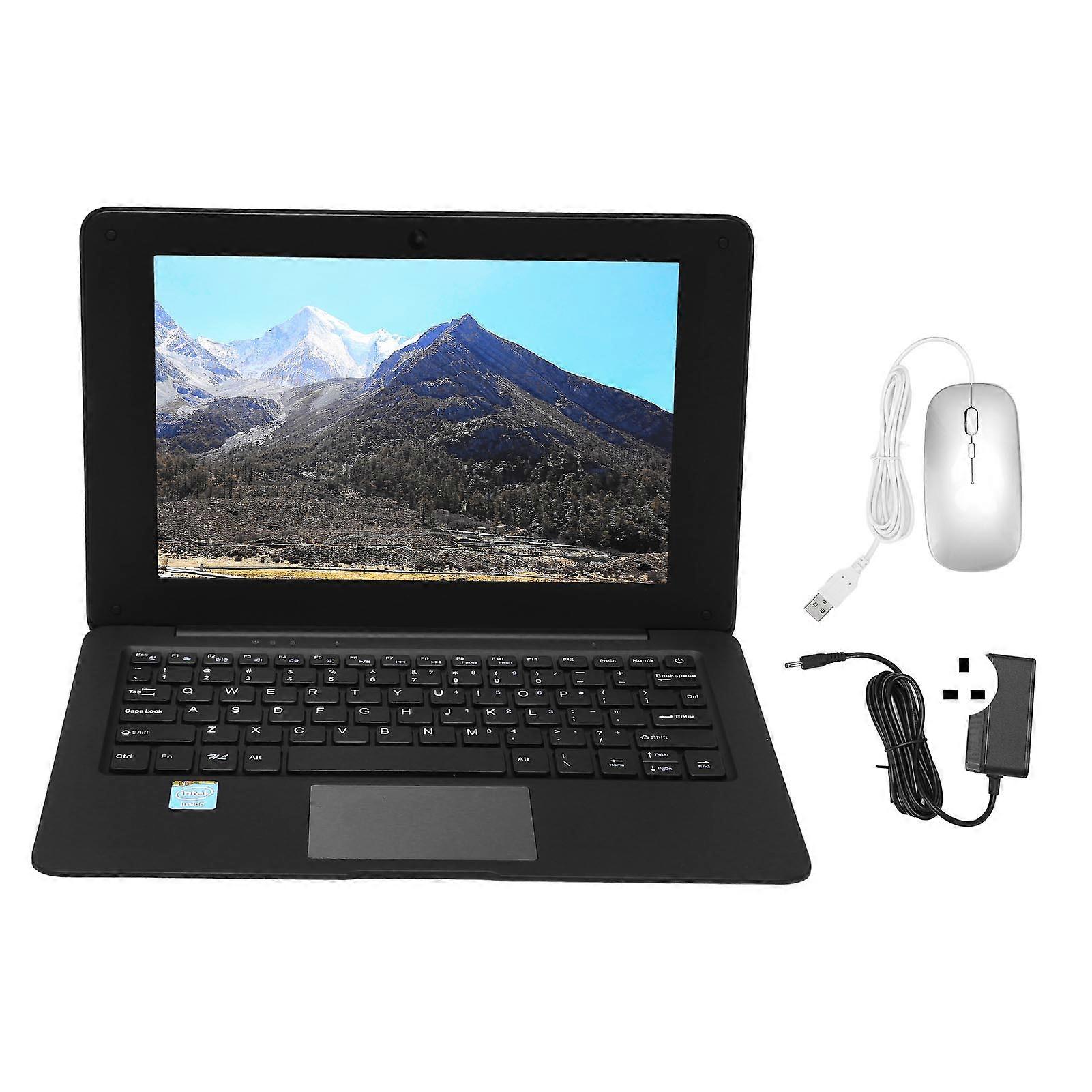 10.1 Inch Laptop LCD Display 64G ROM Dual Core 2.4GHz 2500mAh Laptop Computer for Office Travel Home 100‑240V UK Plug 3G RAM 64G ROM