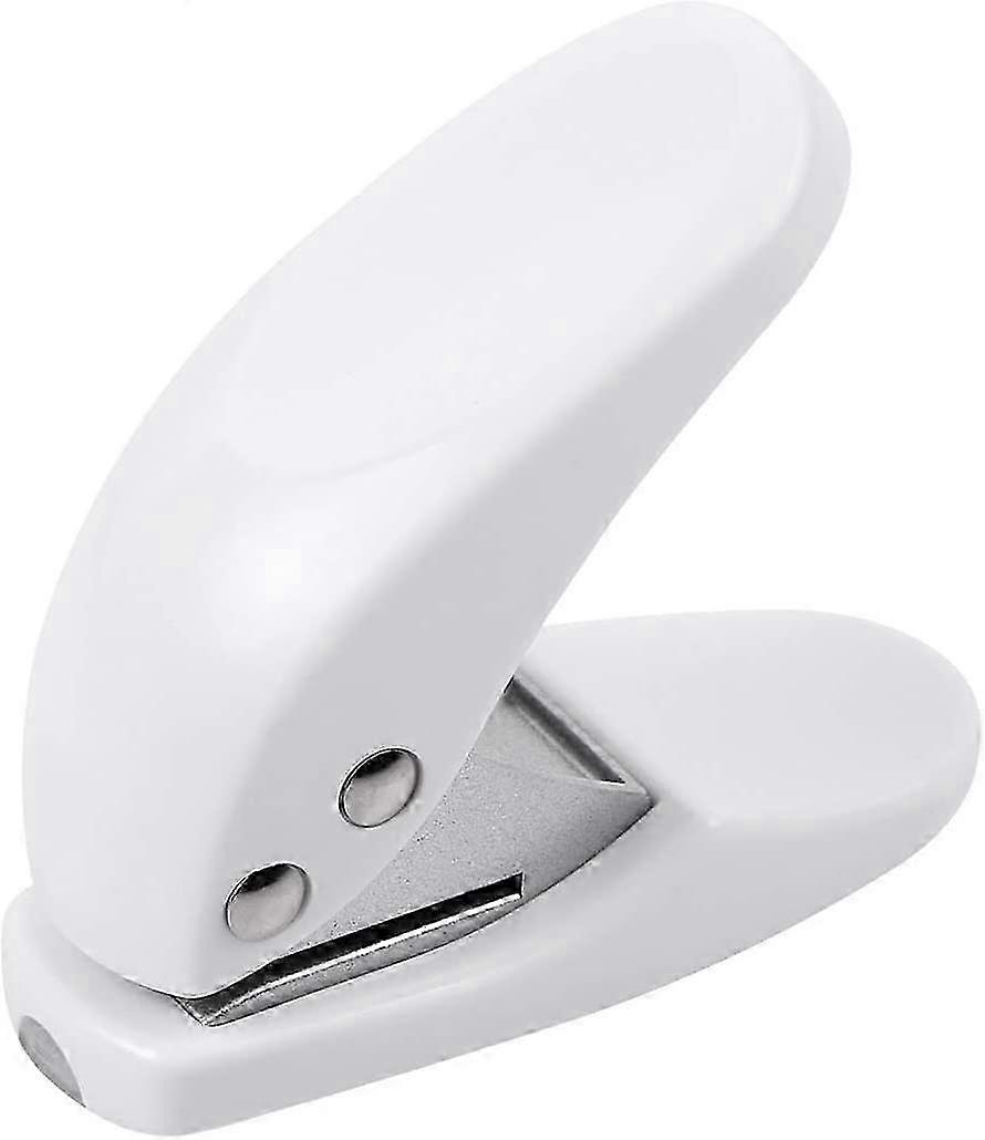 Mini Hole Puncher, Single Ring Hole Puncher for Paper (White, Suitable for One Ring)