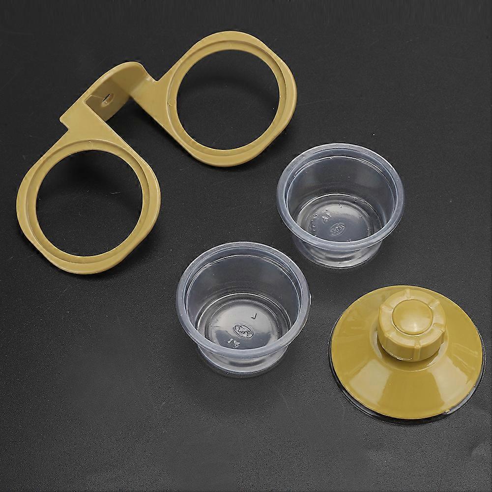 ABS Plastic Reptile Hanging Feeder, Fixed Hanging Feeding Bowl for Water Breeding, Feeding Tool, Double Bowl